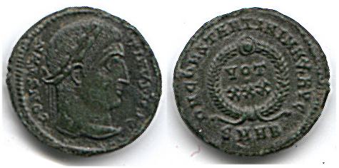 AE3 de Constantino I. D N CONSTANTINI MAX AVG. Heraclea _heraclea_RIC_vII_069,B