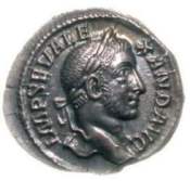 Severus Alexander. Caesar 221-222 AD, Augustus 222-235 AD.
